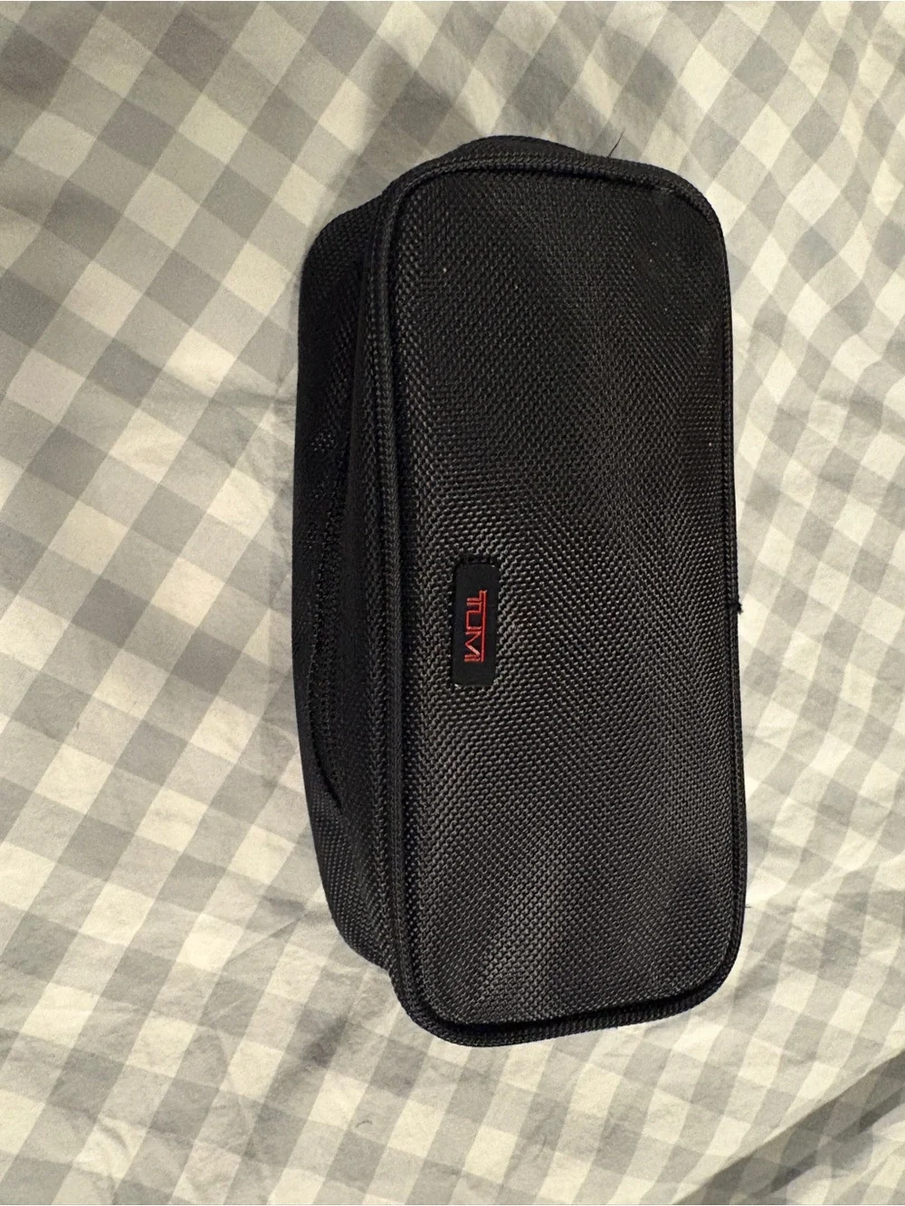 TUMI Small Black Toiletry Bag Travel Organizer Zip Pouch
